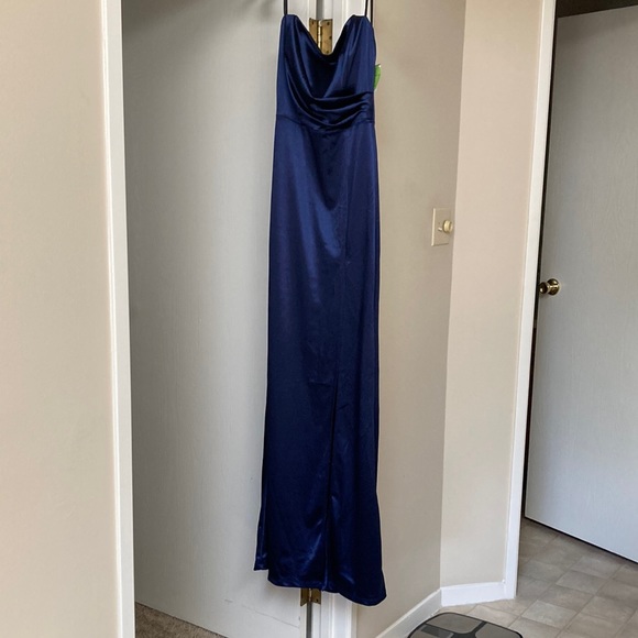 Navy Floor Length Gown event ready - Picture 1 of 4
